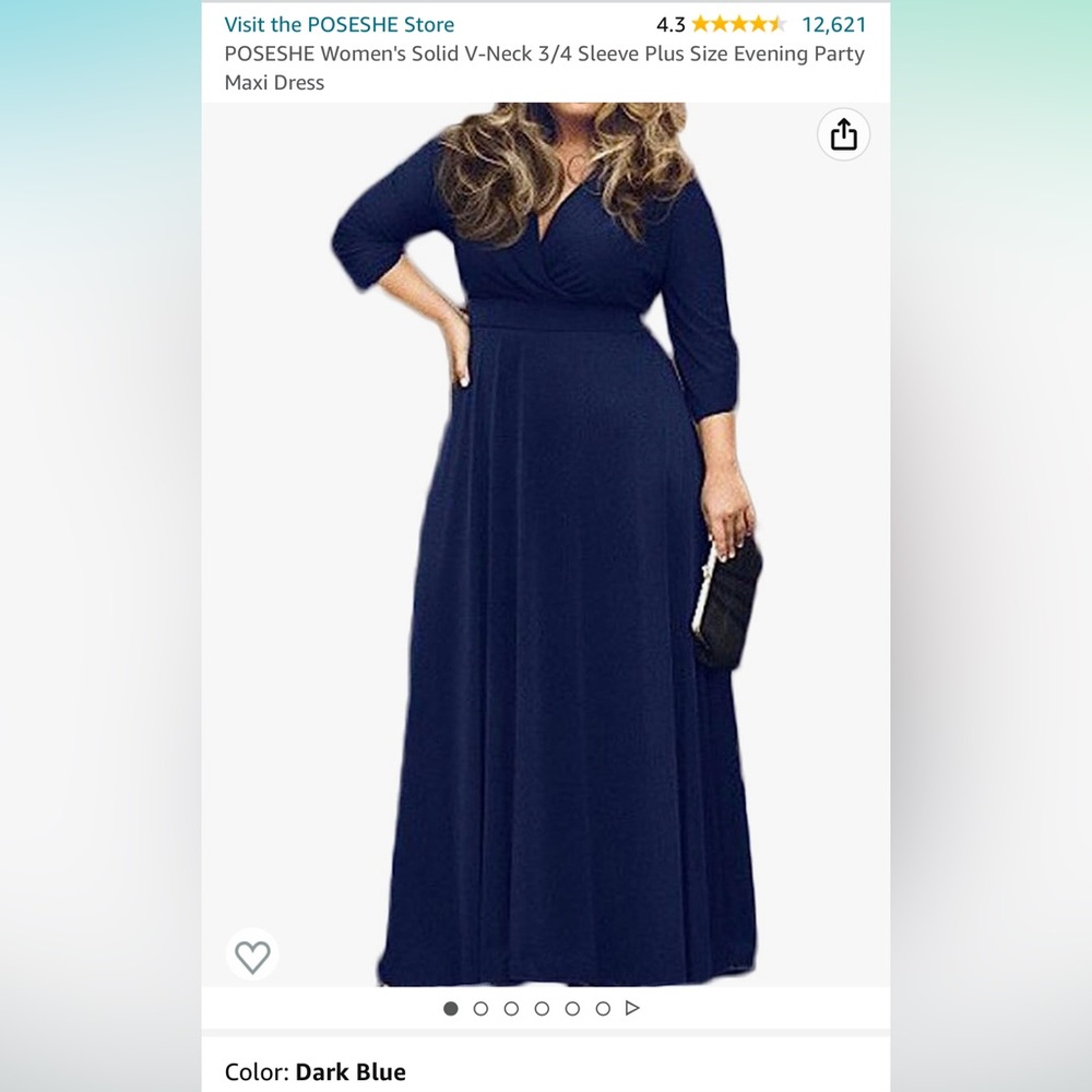 3/4 lengths sleeve maxi dress